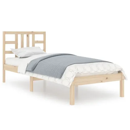 Cadre de lit sans matelas 100x200 cm bois massif 2