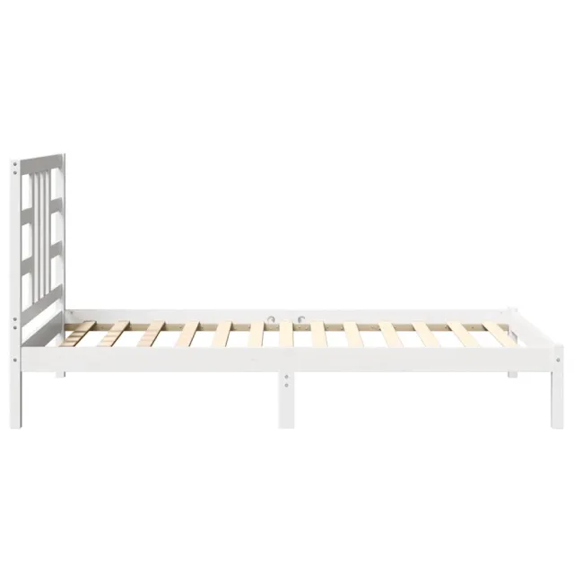 Cadre de lit sans matelas blanc 100x200 cm bois massif