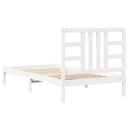 Cadre de lit sans matelas blanc 100x200 cm bois massif