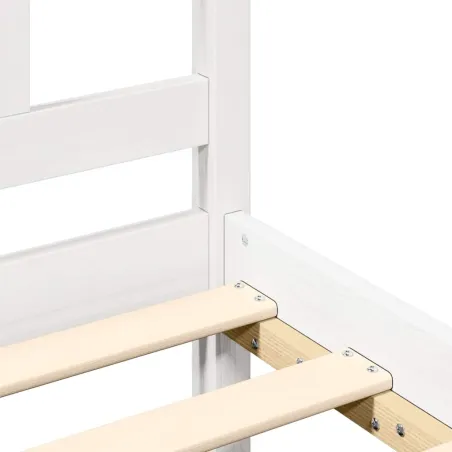 Cadre de lit sans matelas blanc 100x200 cm bois massif