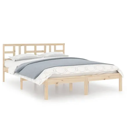 Cadre de lit sans matelas 160x200 cm bois massif 2