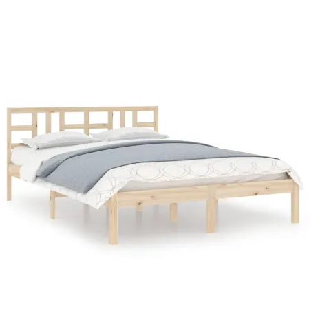 Cadre de lit sans matelas 160x200 cm bois massif