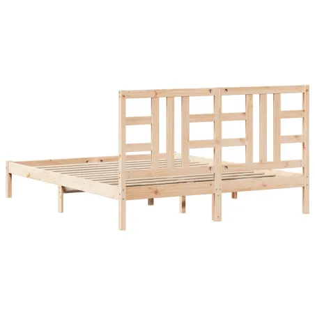 Cadre de lit sans matelas 160x200 cm bois massif