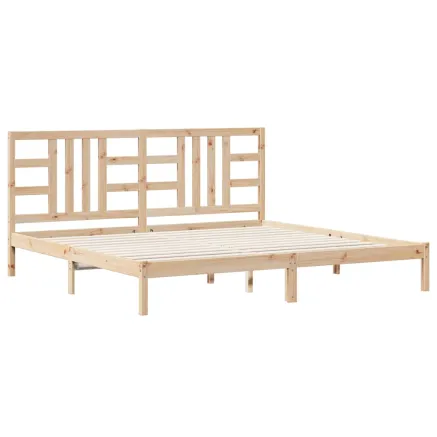 Cadre de lit sans matelas 200x200 cm bois massif 2