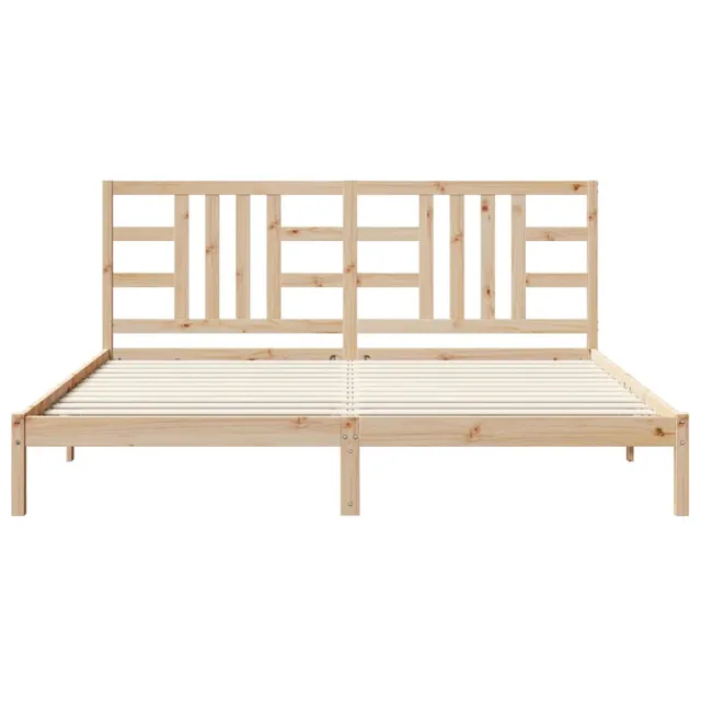 Cadre de lit sans matelas 200x200 cm bois massif