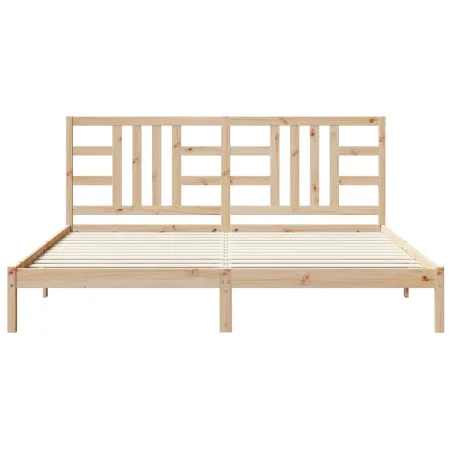 Cadre de lit sans matelas 200x200 cm bois massif