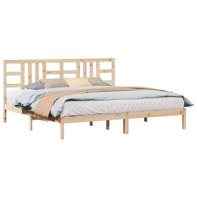 Cadre de lit sans matelas 200x200 cm bois massif