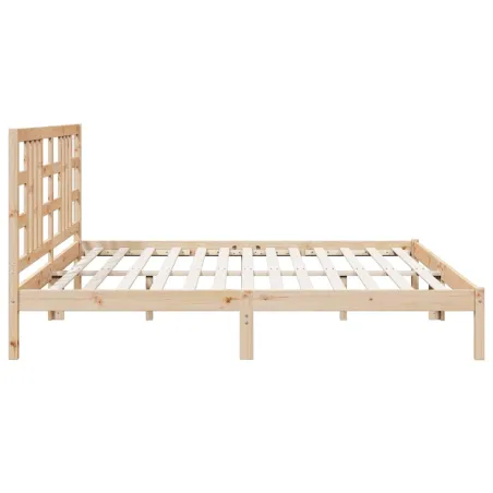 Cadre de lit sans matelas 200x200 cm bois massif