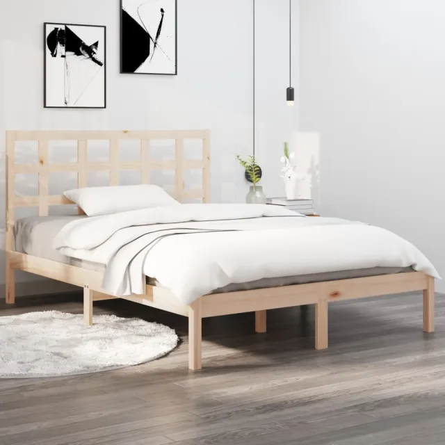 Cadre de lit sans matelas 120x190 cm bois massif