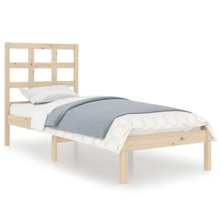Cadre de lit sans matelas 90x200 cm bois massif 2