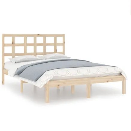 Cadre de lit sans matelas 160x200 cm bois massif 2