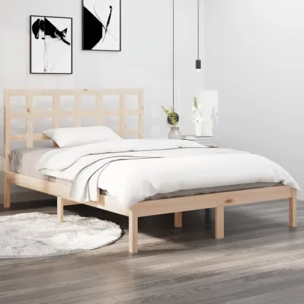 Cadre de lit sans matelas 200x200 cm bois massif