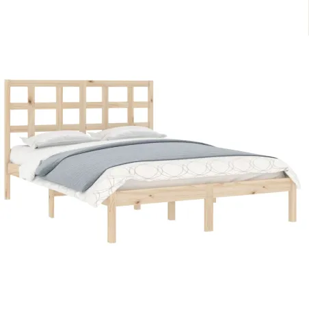 Cadre de lit sans matelas 200x200 cm bois massif