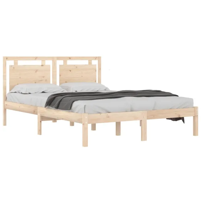 Cadre de lit sans matelas 120x200 cm bois massif