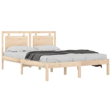 Cadre de lit sans matelas 140x200 cm bois massif