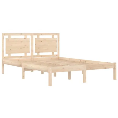 Cadre de lit sans matelas 160x200 cm bois massif