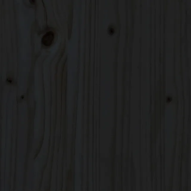 Cadre de lit sans matelas noir 75x190 cm bois massif