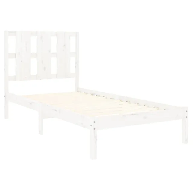 Cadre de lit sans matelas blanc 90x190 cm bois massif