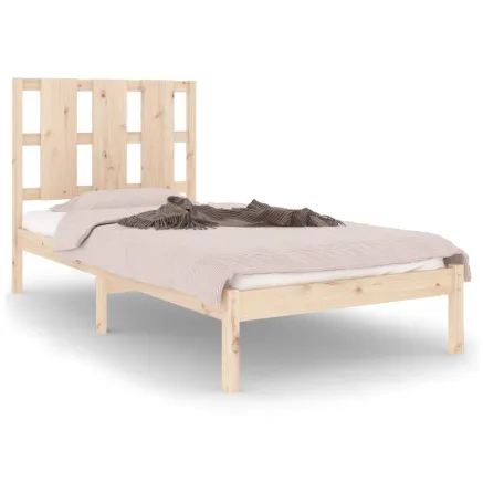 Cadre de lit sans matelas 100x200 cm bois massif de pin 2