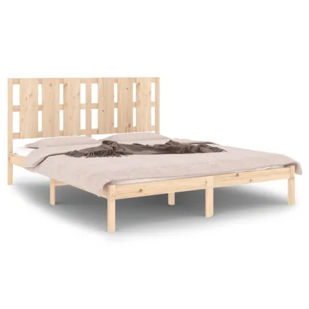 Cadre de lit sans matelas 160x200 cm bois massif de pin 2