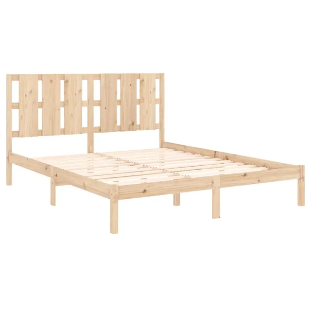 Cadre de lit sans matelas 160x200 cm bois massif de pin
