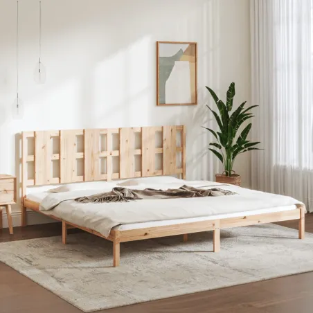 Cadre de lit sans matelas 200x200 cm bois massif de pin