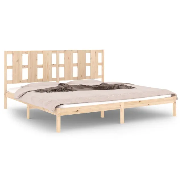 Cadre de lit sans matelas 200x200 cm bois massif de pin