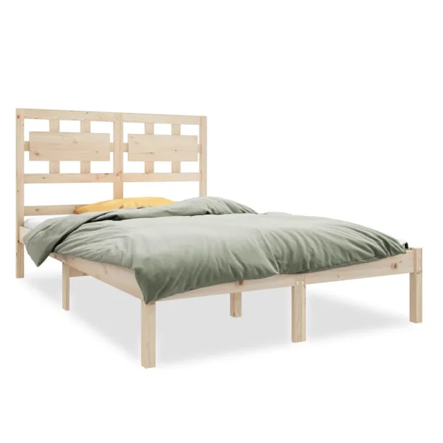 Cadre de lit sans matelas 120x190 cm bois massif