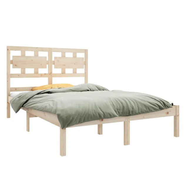 Cadre de lit sans matelas 120x190 cm bois massif