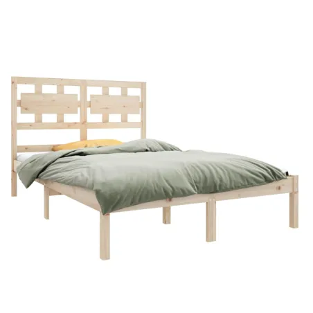 Cadre de lit sans matelas 120x190 cm bois massif