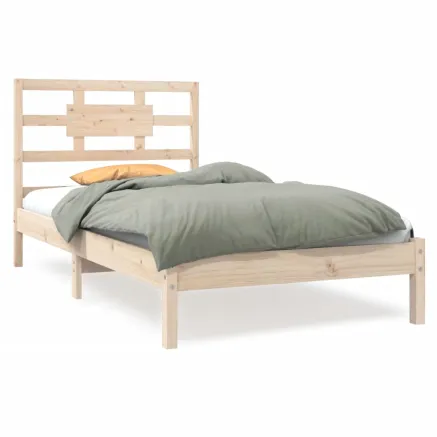 Cadre de lit sans matelas 90x200 cm bois massif 2