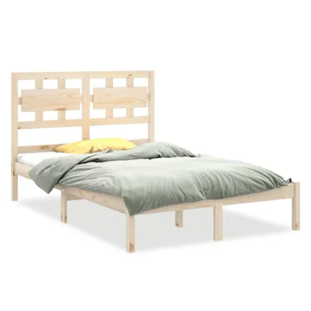 Cadre de lit sans matelas 120x200 cm bois massif 2