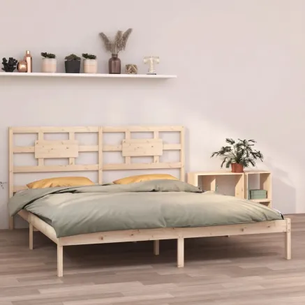 Cadre de lit sans matelas 200x200 cm bois massif