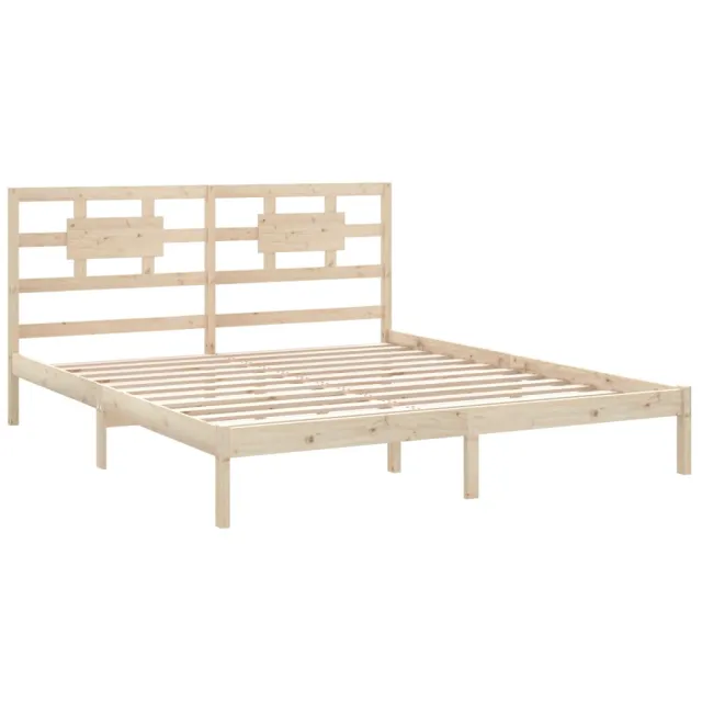 Cadre de lit sans matelas 200x200 cm bois massif