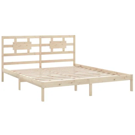 Cadre de lit sans matelas 200x200 cm bois massif