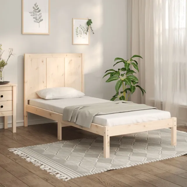 Cadre de lit sans matelas 75x190 cm bois de pin massif