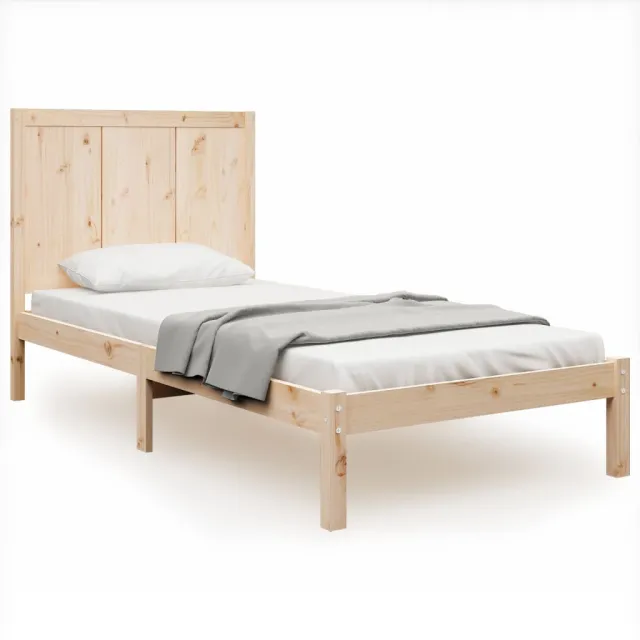 Cadre de lit sans matelas 75x190 cm bois de pin massif