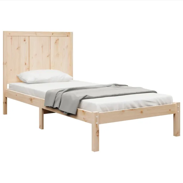 Cadre de lit sans matelas 75x190 cm bois de pin massif