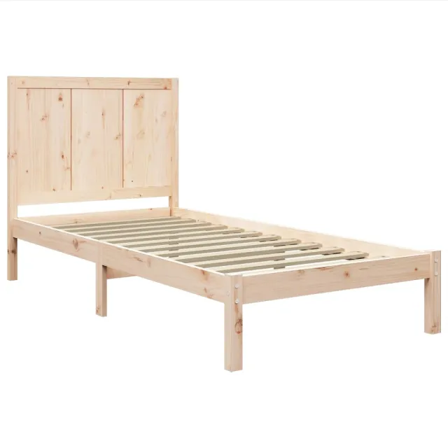 Cadre de lit sans matelas 75x190 cm bois de pin massif
