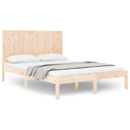 Cadre de lit sans matelas 140x190 cm bois de pin massif 2