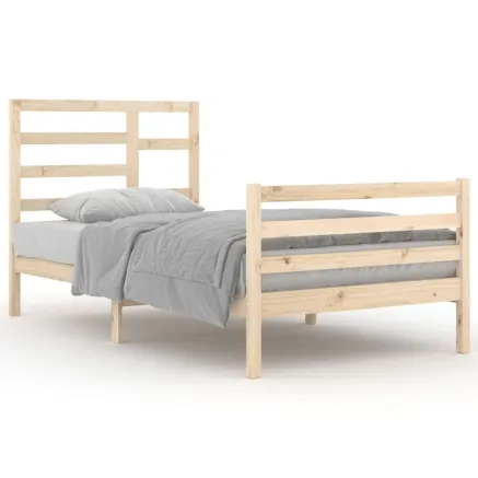 Cadre de lit sans matelas bois massif 100x200 cm 2