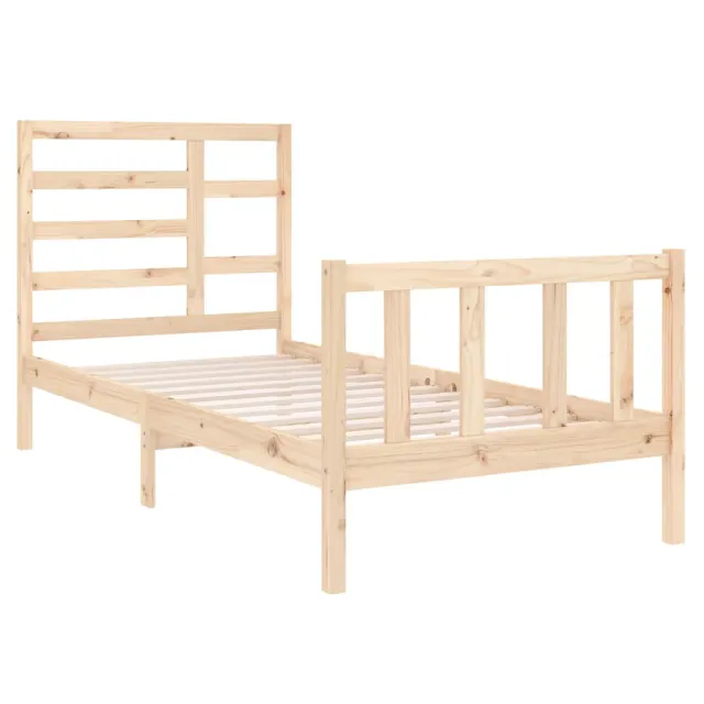 Cadre de lit sans matelas bois massif 90x190 cm