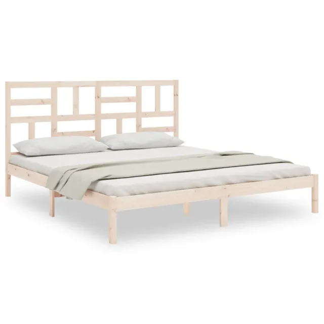 Cadre de lit sans matelas bois massif 180x200 cm
