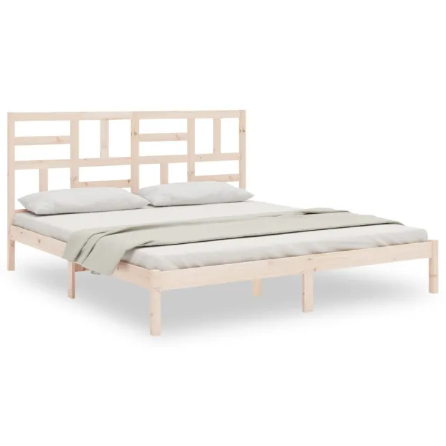 Cadre de lit sans matelas bois massif 200x200 cm