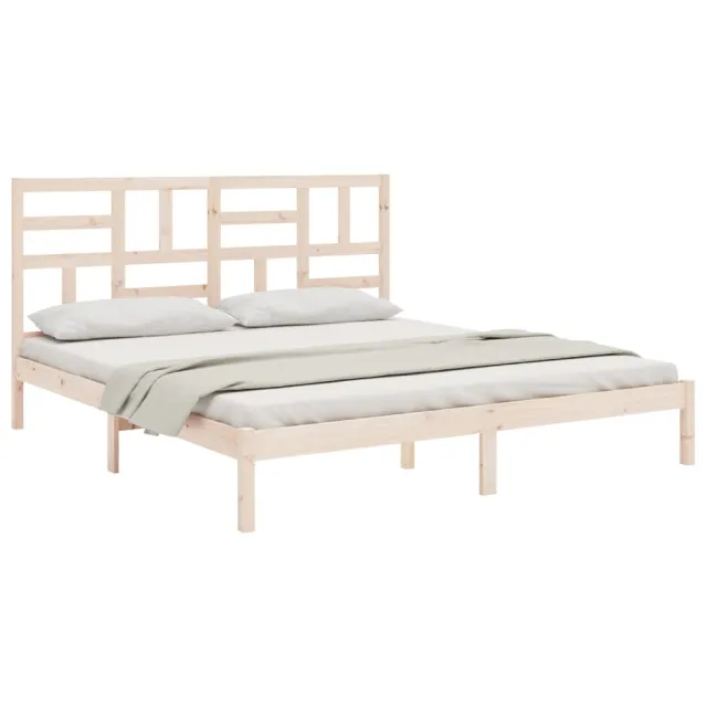 Cadre de lit sans matelas bois massif 200x200 cm