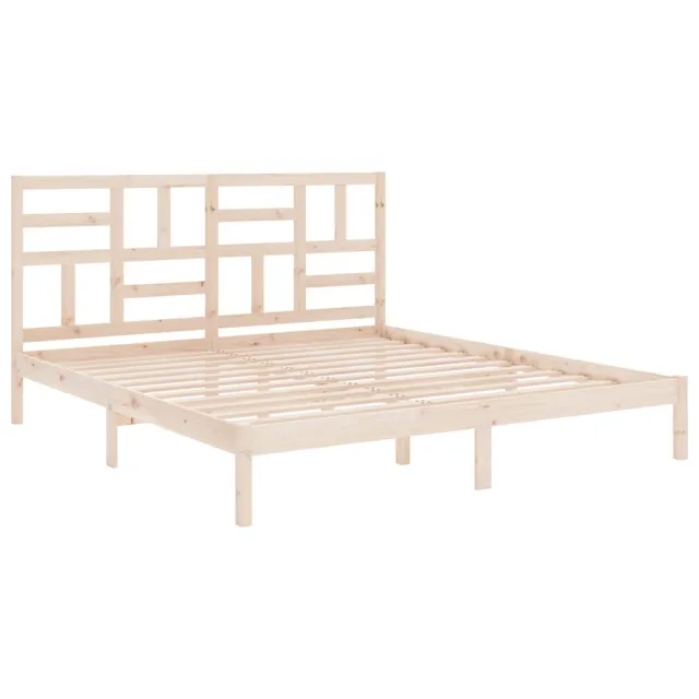 Cadre de lit sans matelas bois massif 200x200 cm