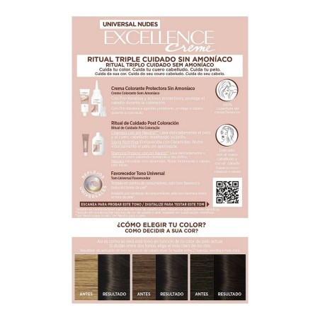 Haarkleur Zonder Ammoniak L'Oreal Make Up Excellence 2u-darkest brunet