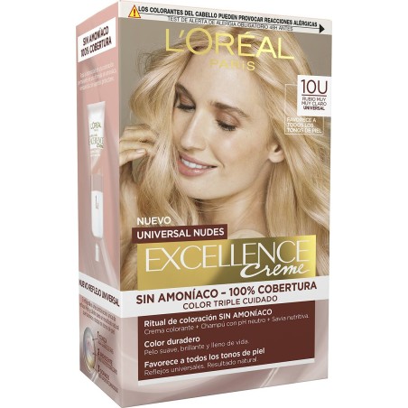 Permanent Dye L'Oreal Make Up Excellence Light Blonde Nº 9.0-rubio mu