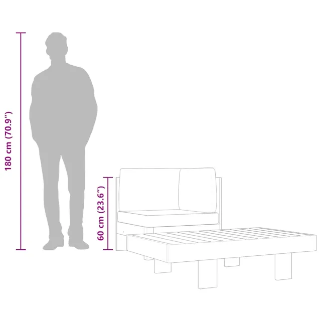 Salon de jardin 2 pcs avec coussins gris foncé Bois d'acacia