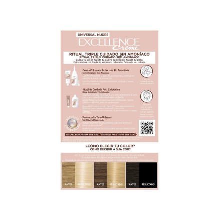 Tinte Permanente L'Oreal Make Up Excellence Rubio Claro Nº 9.0-rubio 2